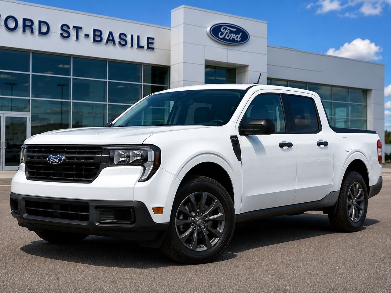 White 2025 Ford Maverick Pickup Truck All-Wheel Drive Automatic