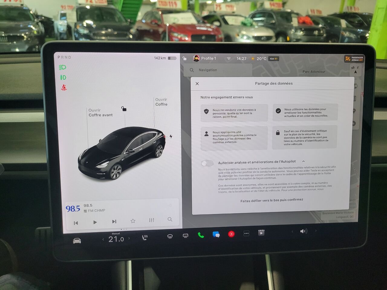 Tesla Model 3 Performance AWD avec Autopilot complet 2020 Noir Longueuil, - photo #16
