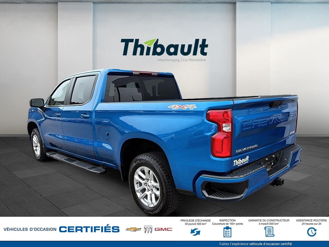 CHEVROLET SILVERADO RST cabine multiplace 4RM 157 po 2024 Bleu Montmagny - photo #3