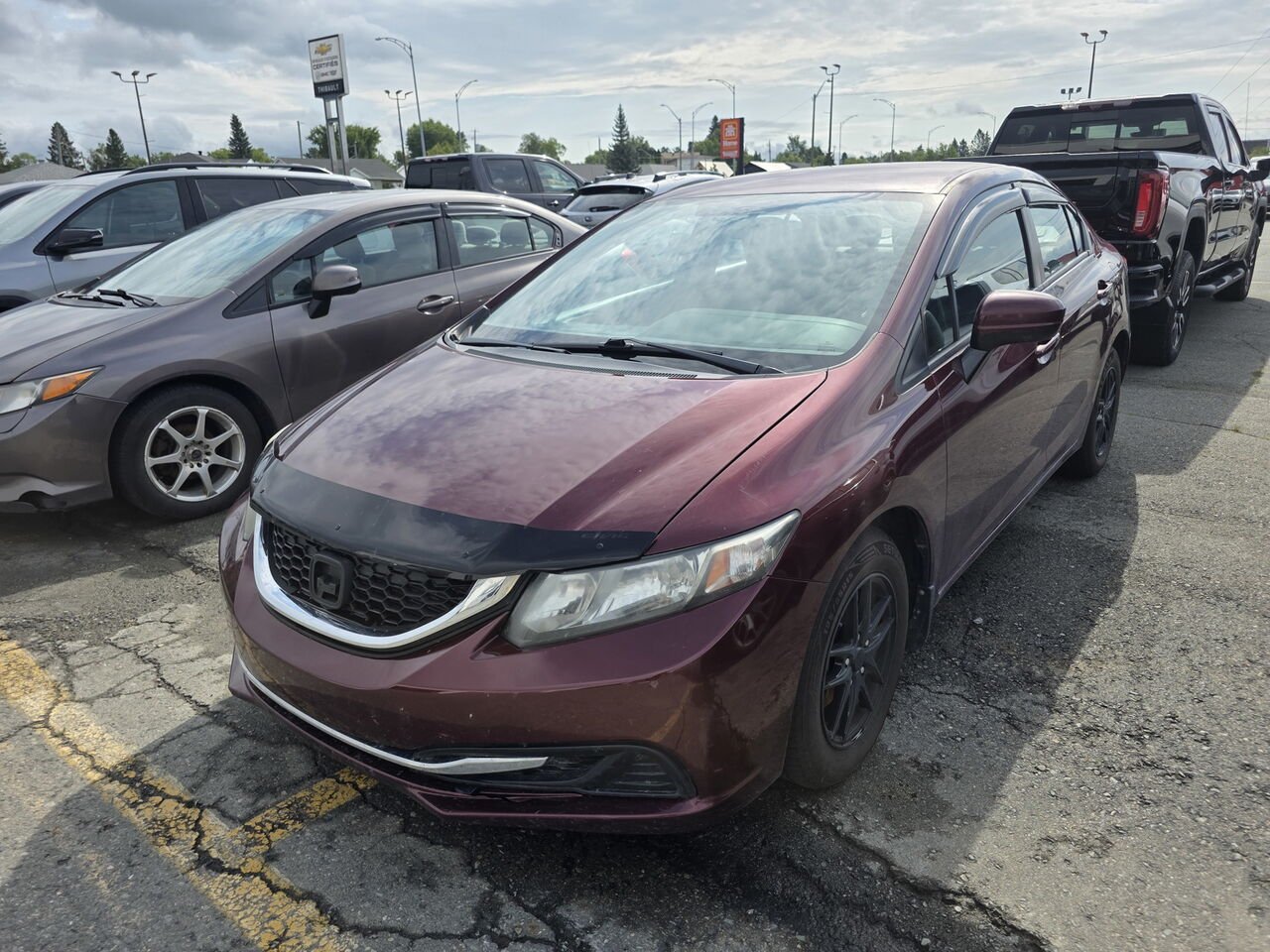 Honda Civic Sedan LX 2015 Rouge Rouyn-Noranda - photo #1