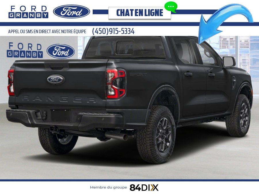 Ford Ranger XLT cabine SuperCrew 4RM caisse de 5 pi 2026 Noir ombre