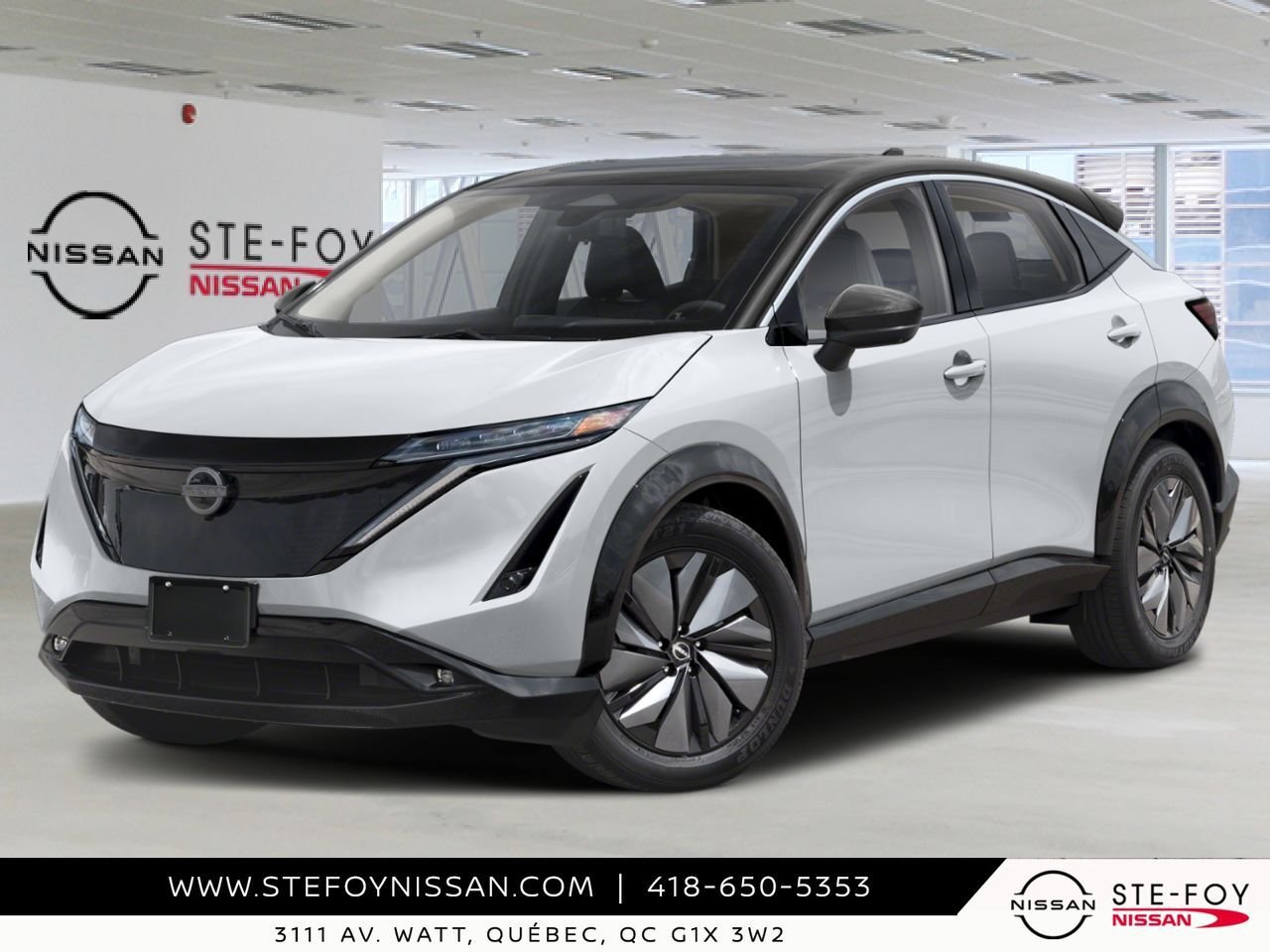 NISSAN ARIYA 2026 Blanc Everest nacré triple couche/Diamant noir nacré Ste-Foy - photo #0