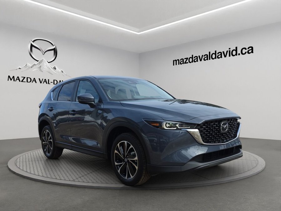2025 Mazda CX-5 Gs, awd, Toit ouvrant, volant et rétroviseurs chauffants, hayon électrique Rhodium White Metallic
