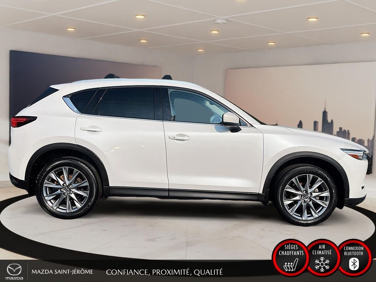 Mazda CX-5 GT | TOIT OUVRANT | CUIR | NAVIGATION | AWD | 2021 Blanc Saint-Jérôme - photo #4