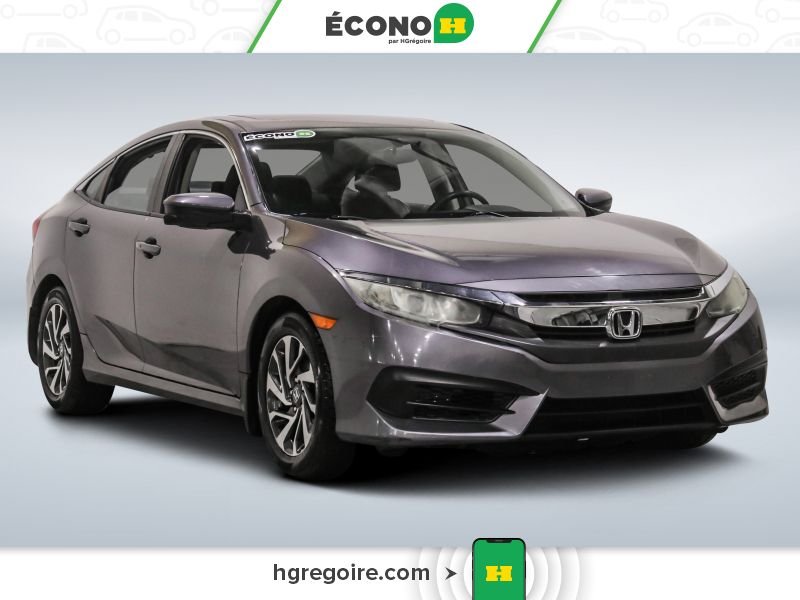Honda Civic 821463 | EX AUTO TOIT GR ÉLEC A/C BLUETOOTH CAMÉRA MAGS 2016 Gris Laval - photo #0