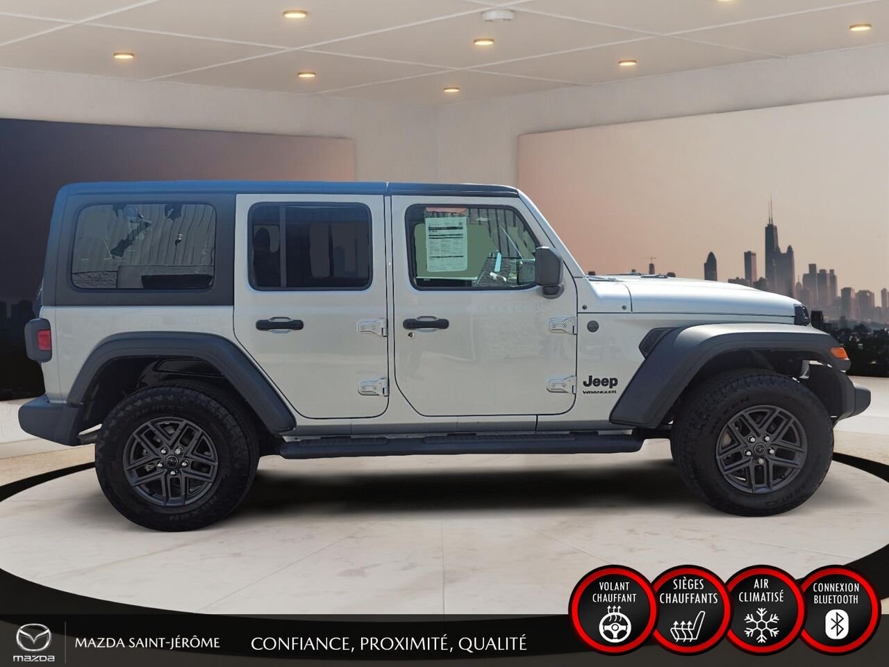 2024 Jeep Wrangler Sport S 4 portes | 2 TOITS | AUTOMATIQUE Grey Saint-Jérôme - photo #4