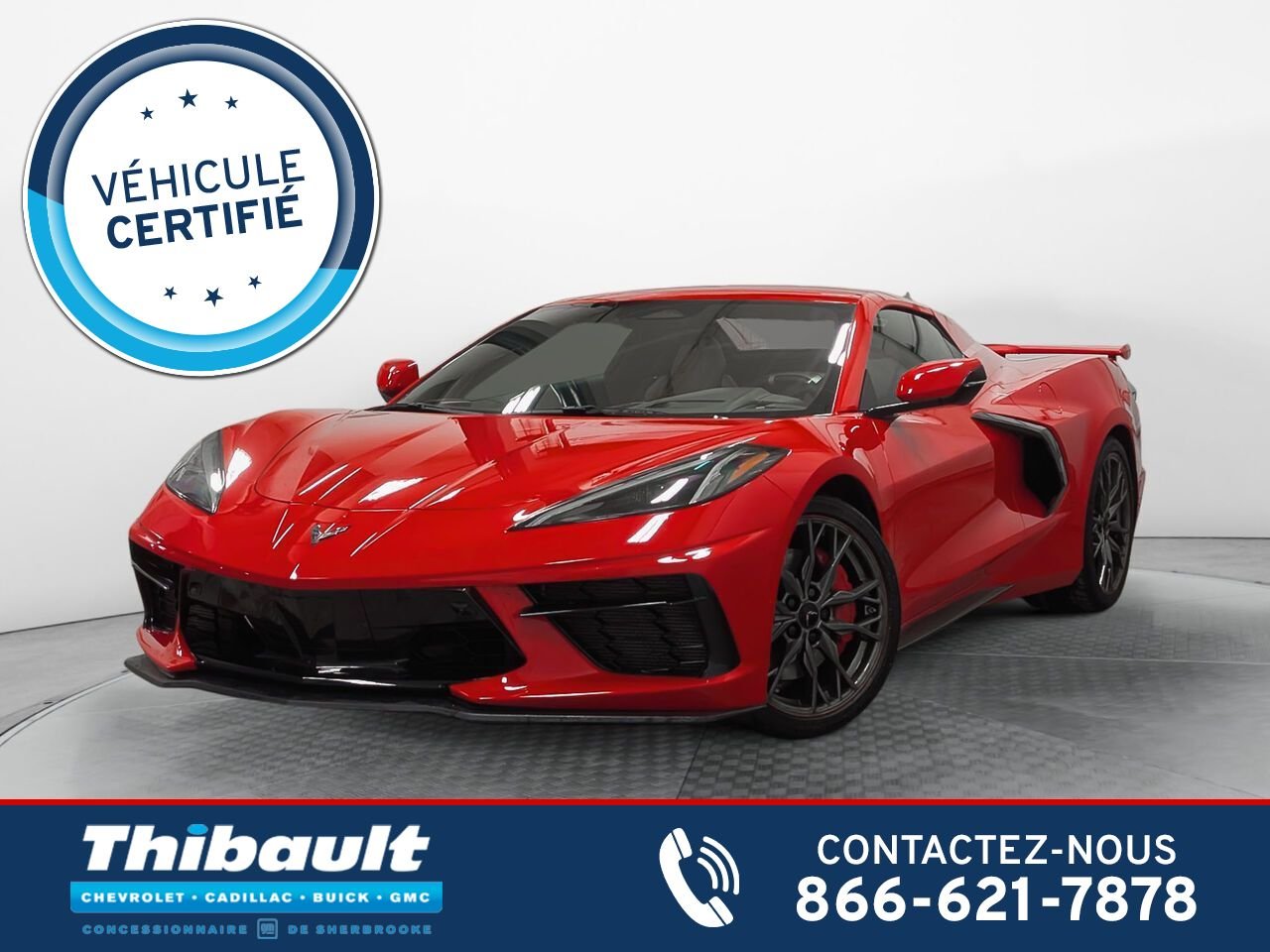 CHEVROLET CORVETTE STINGRAY CABRIOLET Stingray 3LT Groupe Z51 2025 Rouge Sherbrooke - photo #0
