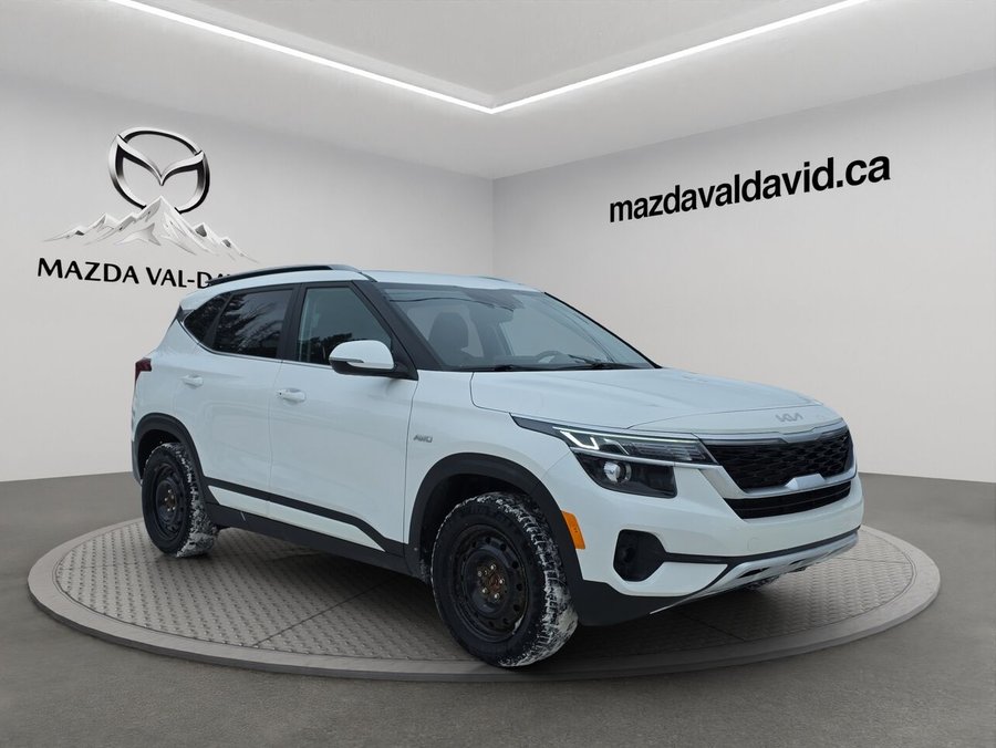 2023 Kia Seltos EX AWD, Jamais accidenté, Volant chauffant, Toit ouvrant, Démarreur à distance White