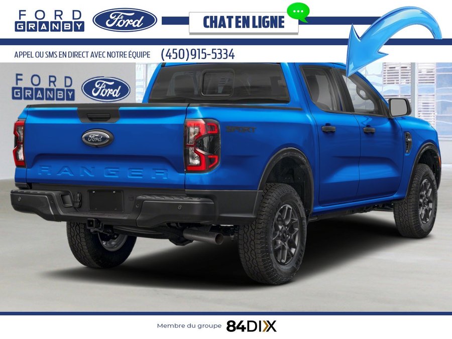 Ford Ranger XLT cabine SuperCrew 4RM caisse de 5 pi 2026 Bleu vélocité métallisé
