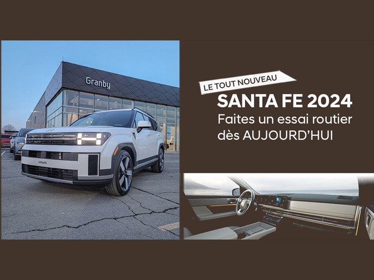 Mobile Santa Fe 2024 disponible chez Hyundai Granby