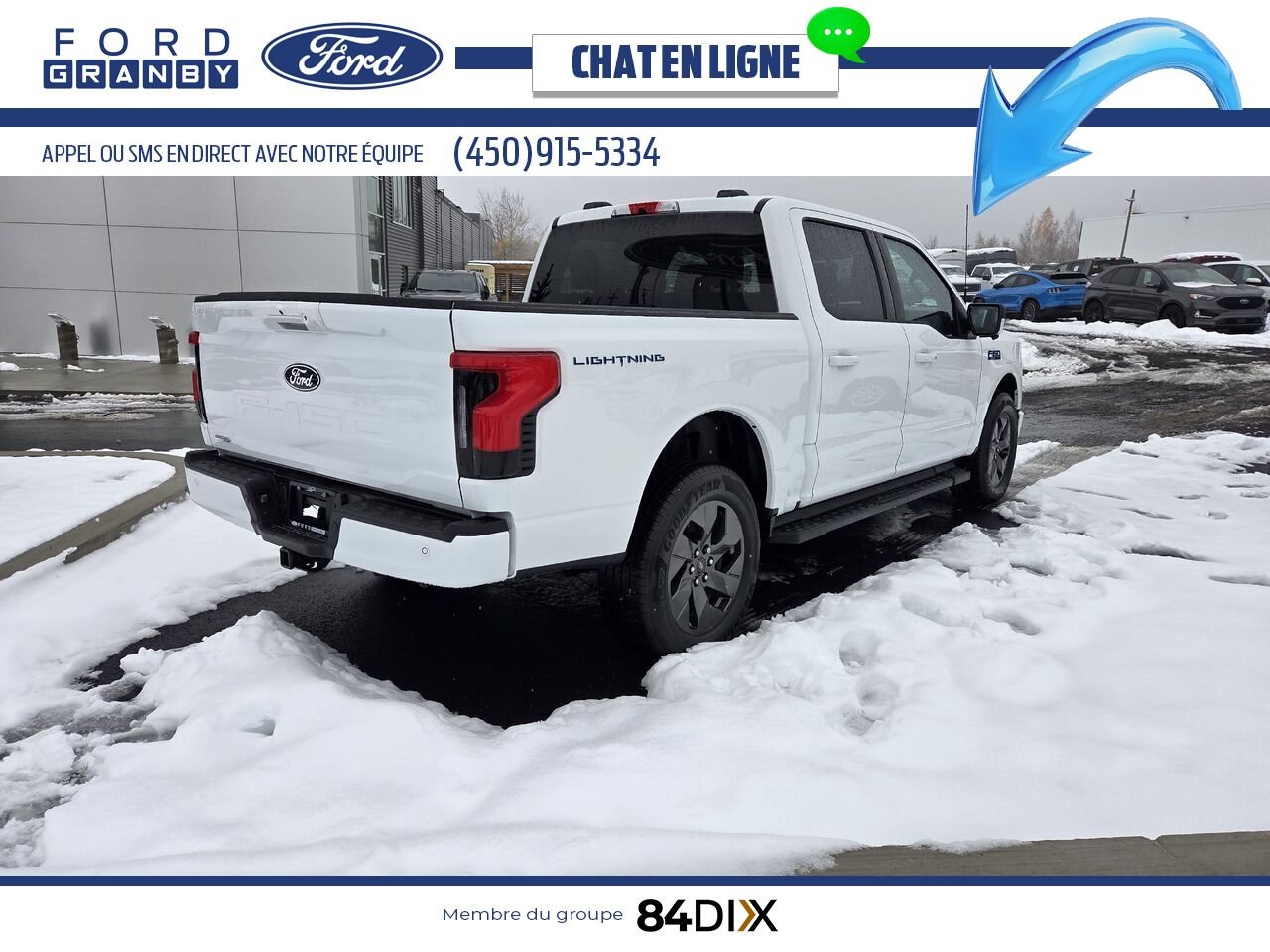 Ford F-150 Lightning 2024 Blanc Granby - photo #6