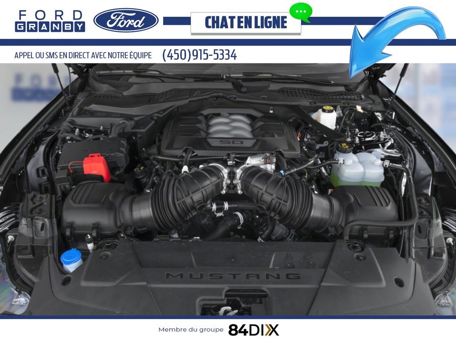 Ford Mustang GT haut niveau décapotable 2026 Noir ombre