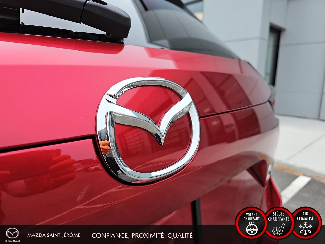 2025 Mazda CX-5 GS | CUIR | AWD | MAGS | Red Saint-Jérôme - photo #7