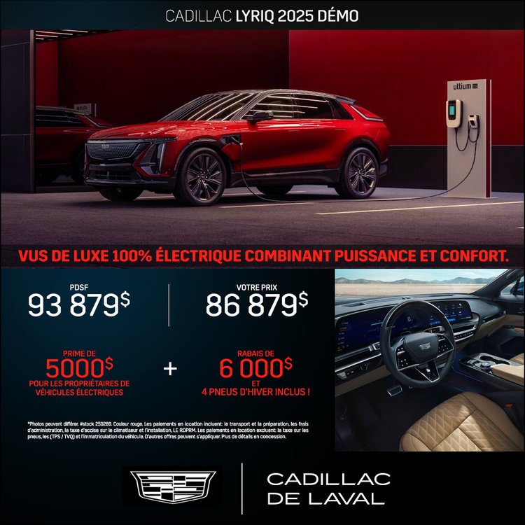 Cadillac laval promo mars LYRIQ 2025 FR