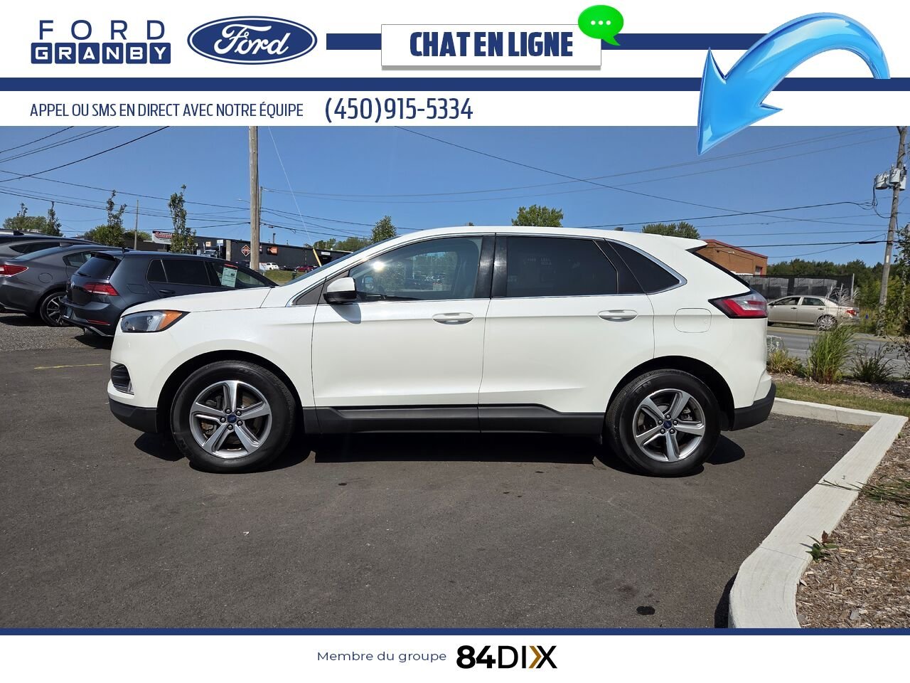 Ford Edge 2022 Blanc Granby - photo #3