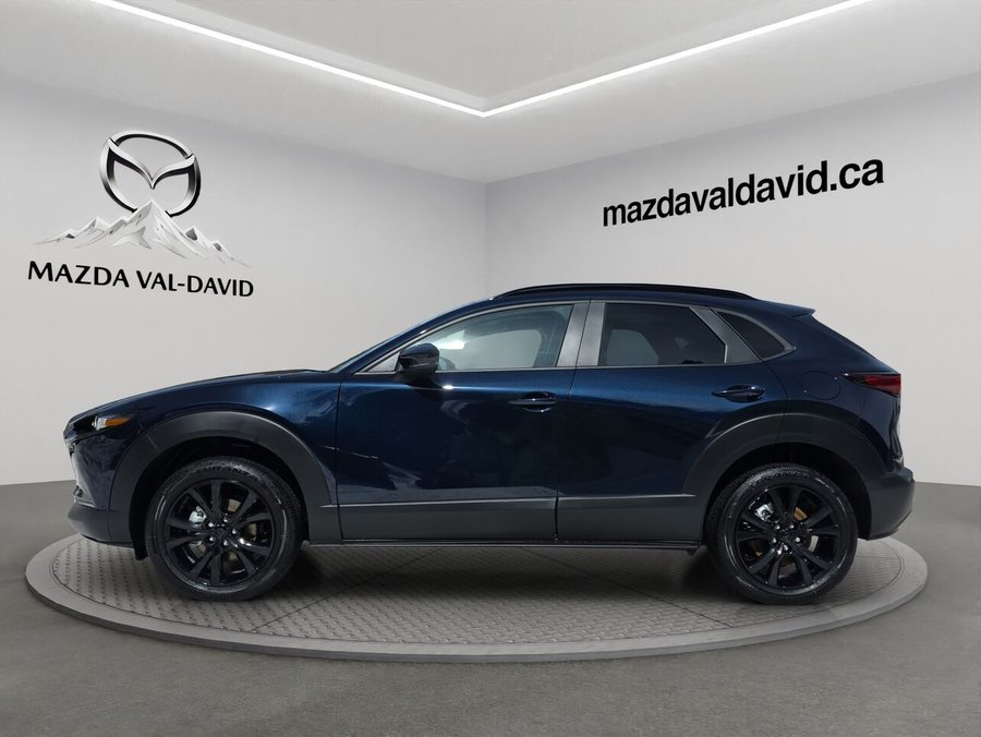 2026 Mazda CX-30 GS AWD 2.5 S Kuro AWD, Toit ouvrant, Sièges en similicuir, Barre de toit peintes. Deep Crystal Blue Mica