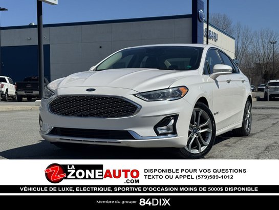 Ford Fusion hybride Titanium 2019 2019 Blanc