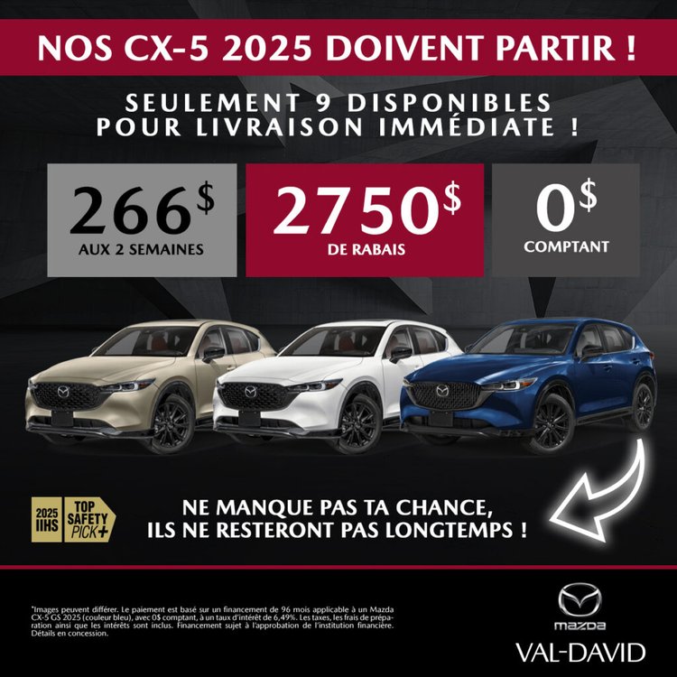 Mazda val david promo avril CX 5 2025 LIQUIDATION 1 1024x1024