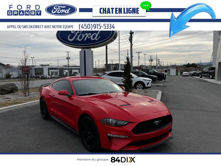 Ford Mustang EcoBoost à toit fuyant 2018 Rouge