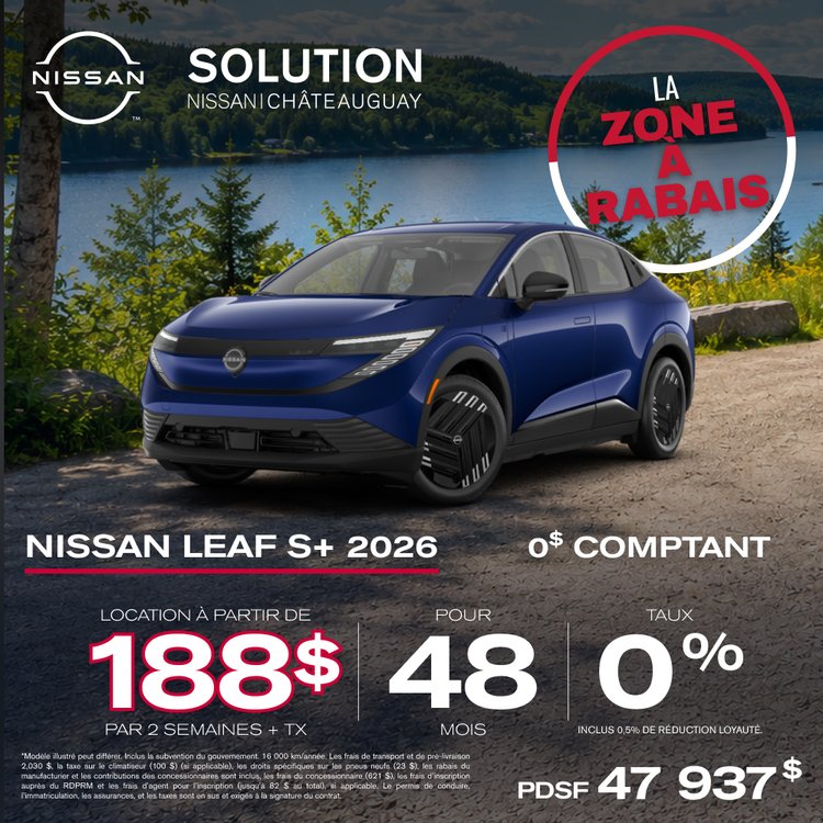 Solution nissan promo JUIN leaf S Plus 2026 FR