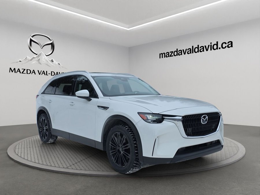 2024 Mazda CX-90 hybride rechargeable GS-L AWD, Volant chauffant, Toit ouvrant panoramique, Sièges en cuir White