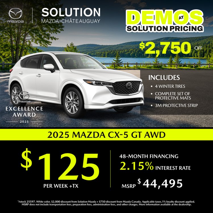 Solution mazda promo mai CX 5 SIGNATURE 2025 EN