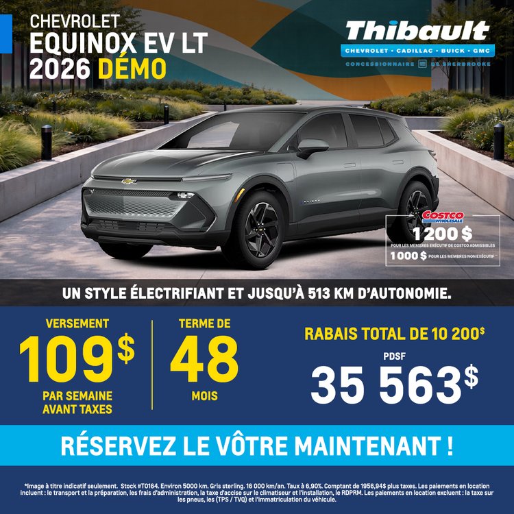 Thibault sherbrooke promo mars Chevrolet EQUINOX 2026 FR 1