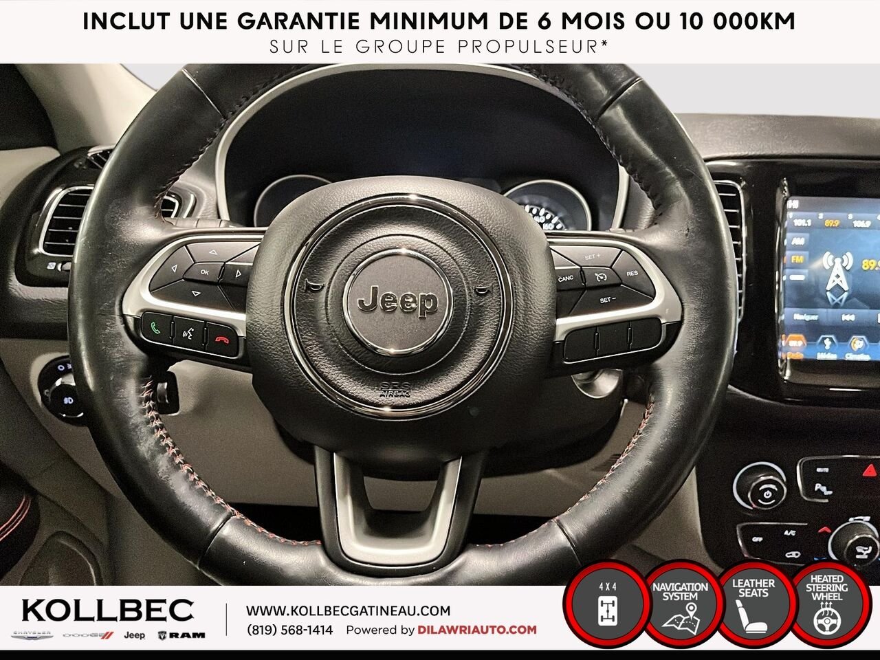 JEEP COMPASS Limited 4x4 2018 Blanc Ottawa & Gatineau - photo #7