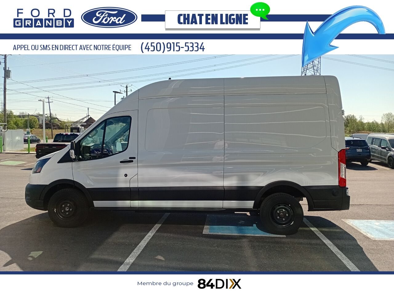 Ford E-TRANSIT FOURGONNETTE UTILITAIRE 2024 Blanc Granby - photo #6