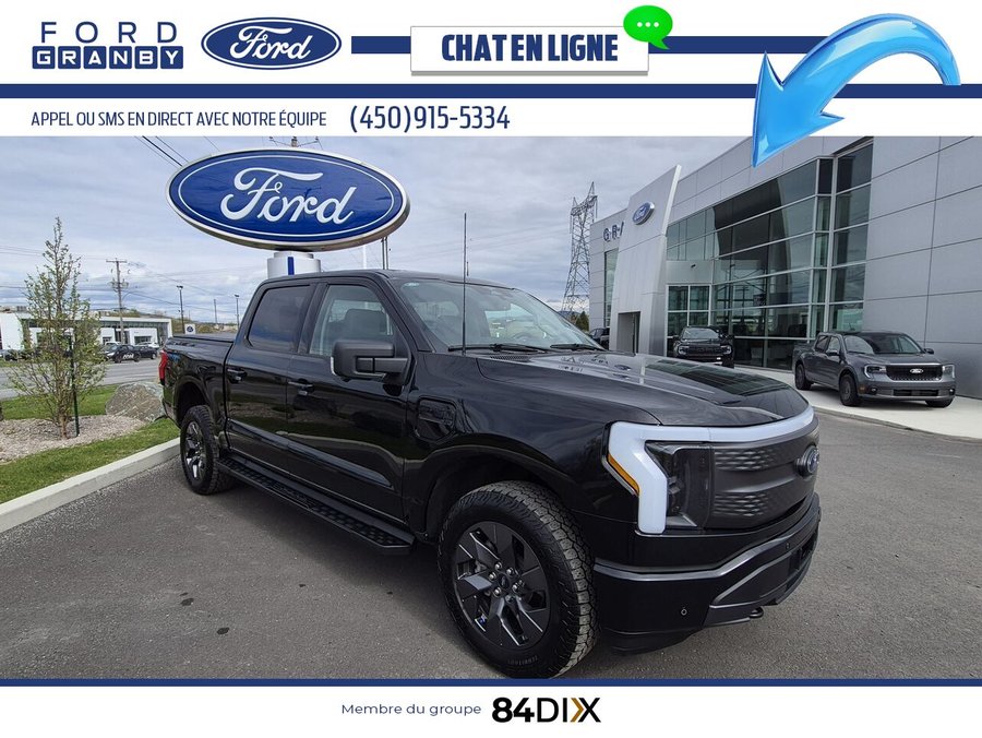 Ford F-150 Lightning XLT, 386KM XLT, 4RM, 5,5 pi, AUTONOMIE 386KM 2023 Noir