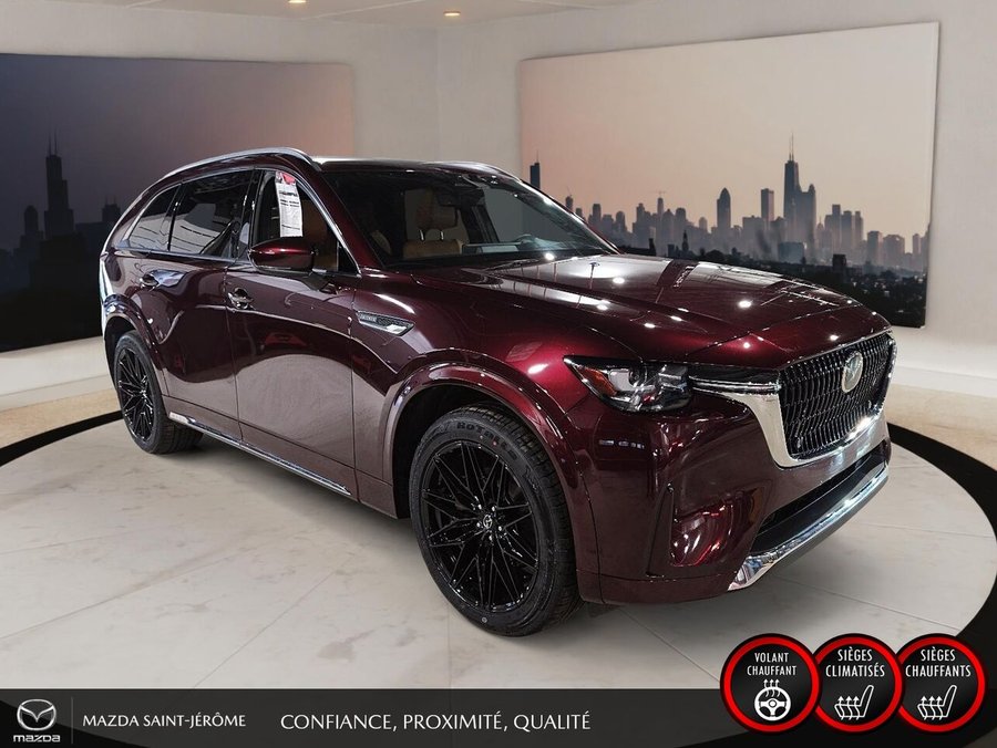 Mazda CX-90 hybride léger Signature | TOIT PANORAMIQUE | AWD | 2024 Rouge