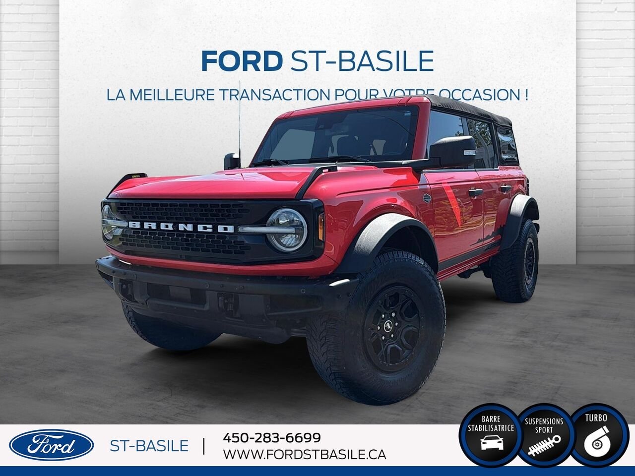 Ford Bronco 2023 Rouge Saint-Basile-le-Grand - photo #0