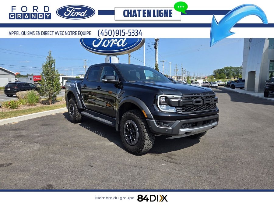 Ford RANGER Raptor cabine SuperCrew 4RM caisse de 5 pi 2024 Noir
