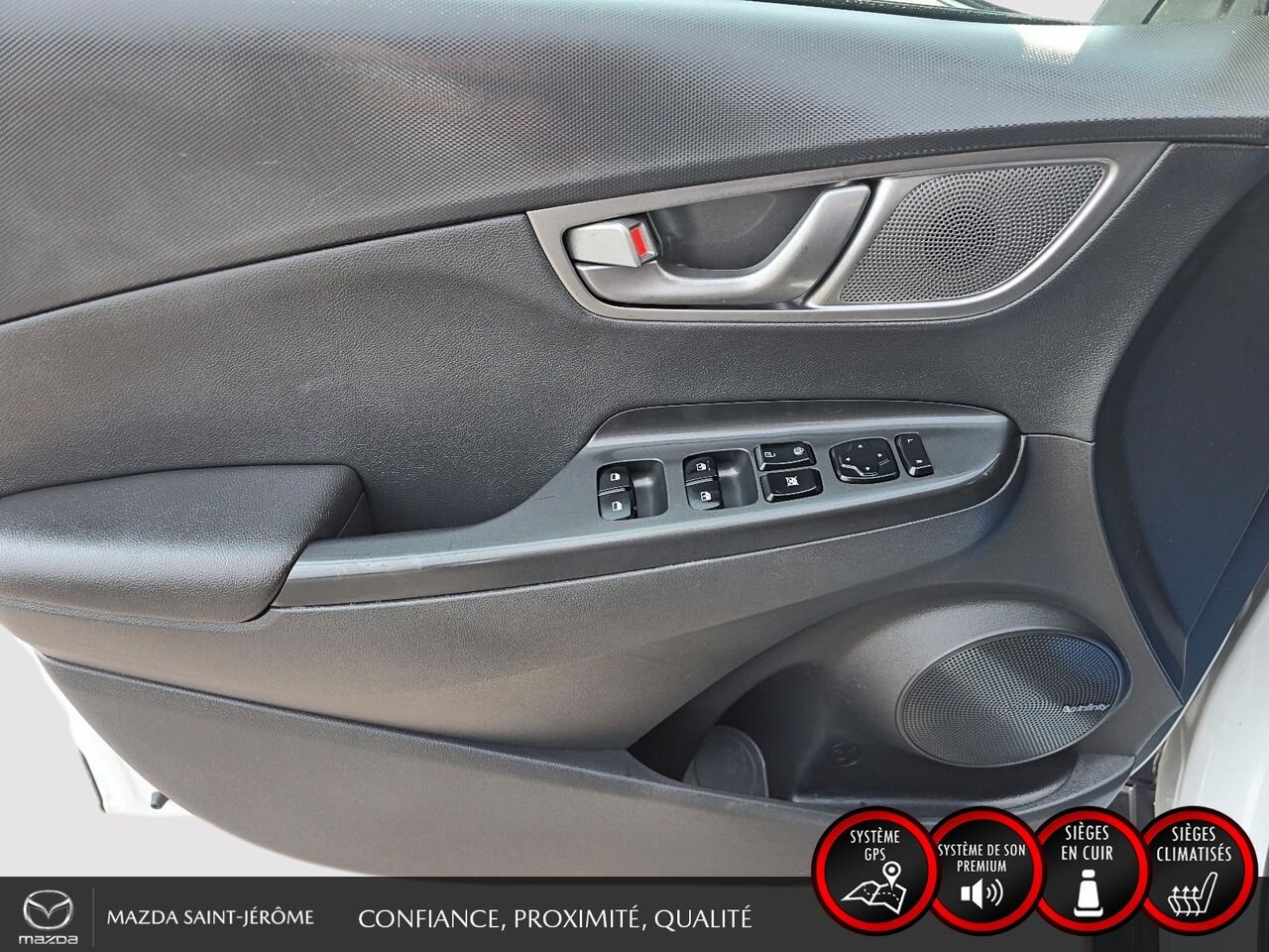 Hyundai Kona électrique Ultimate | TOIT OUVRANT | CUIR | 2021 Blanc Saint-Jérôme - photo #11