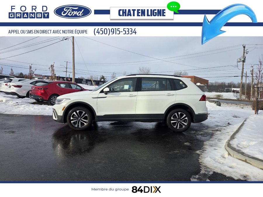 Volkswagen Tiguan Trendline AWD, CAMERA, ANDROID AUTO 2023 Blanc