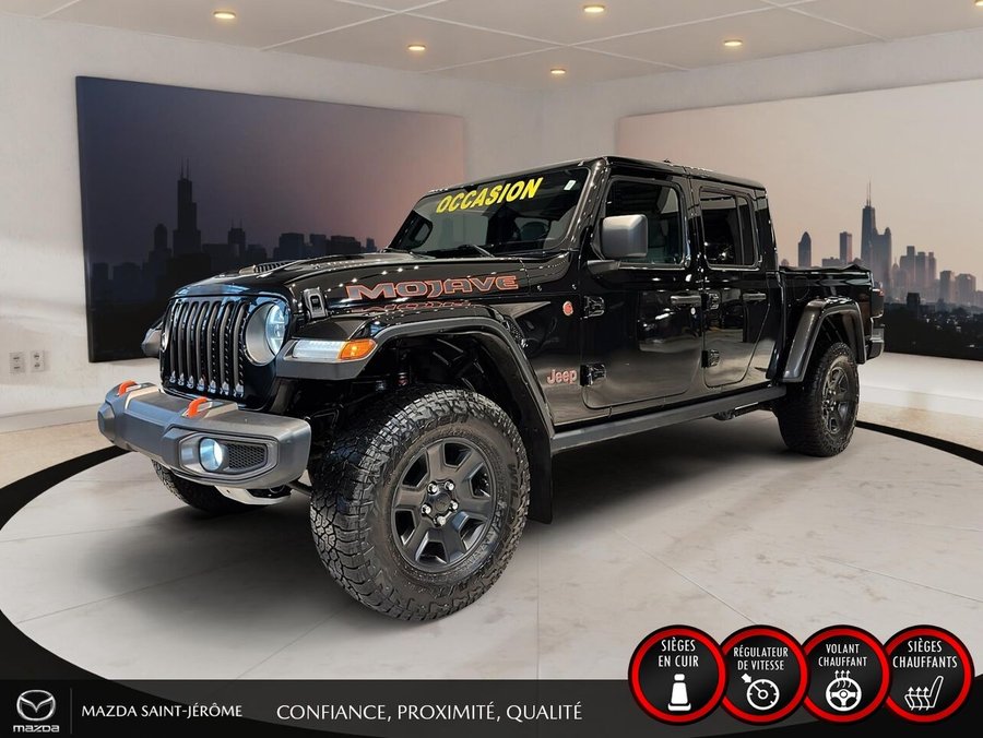 Jeep Gladiator Mojave | DEUX TOITS | CUIR | GROS PNEUS | 2021 Noir