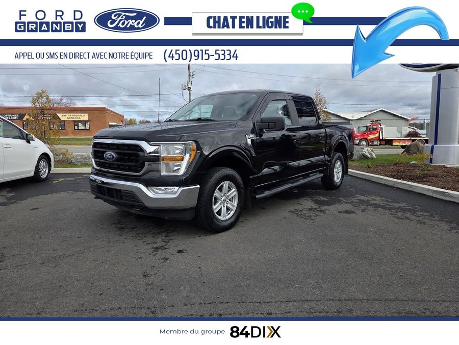 Ford F-150 XLT FX4 SuperCrew 4RM, 5,5 pi, V6 2.7 EcoBoost 2022 Noir