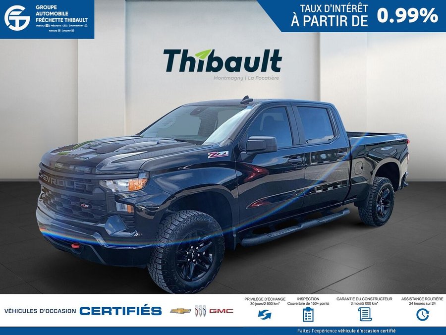 CHEVROLET SILVERADO Custom Trail Boss cabine multiplace 4RM 157 po 2024 Noir
