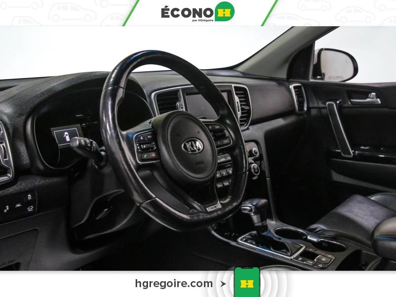 Kia Sportage 725354 | AWD AUTO AC CUIR TOIT NAV GR ELEC MAGS CAM RECUL B 2018 Blanc Laval - photo #9