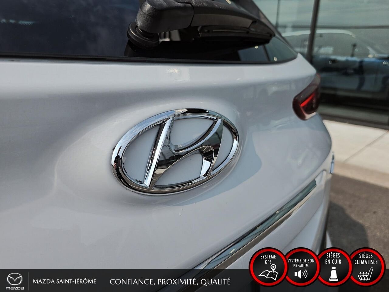 Hyundai Kona électrique Ultimate | TOIT OUVRANT | CUIR | 2021 Blanc Saint-Jérôme - photo #7