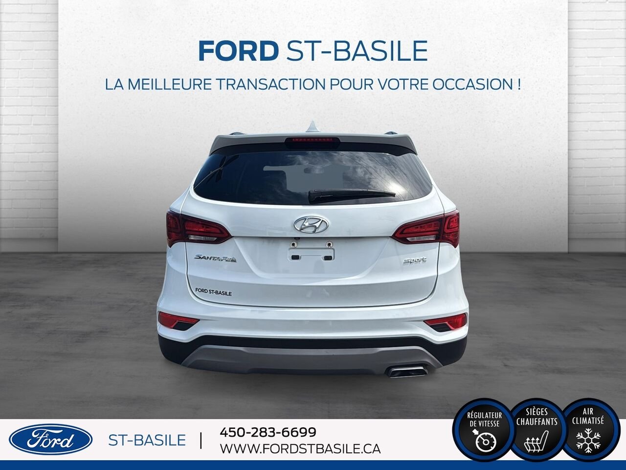 2017 HYUNDAI Santa Fe White Saint-Basile-le-Grand - photo #6