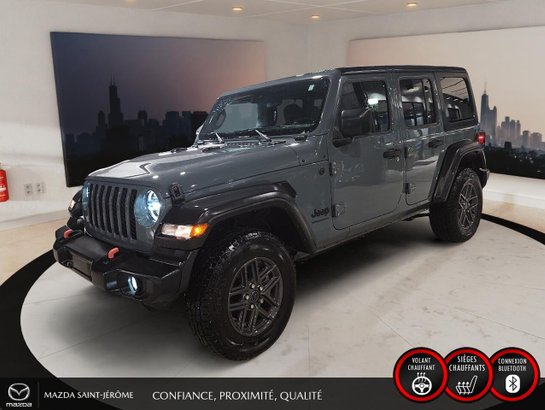 2024 Jeep Wrangler Sport S | 4X4 | BAS KM | DÉCAPOTABLE Grey