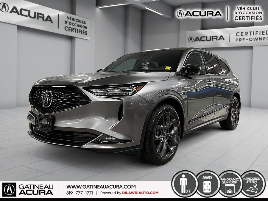 Acura MDX *** CLEAN CARFAX + BAS KILOMÉTRAGE *** 2024 Gris