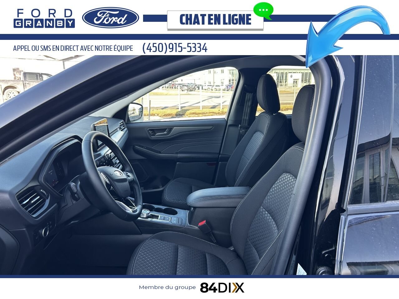 Ford Escape 2025 Noir agate métallisé Granby - photo #8
