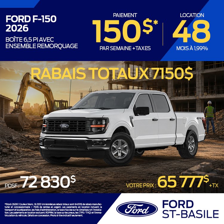Ford st basile promo juillet F 150 2026 FR
