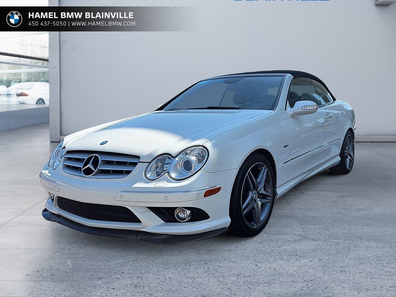 White 2009 Mercedes-Benz CLK Convertible Rear-Wheel Drive Automatic
