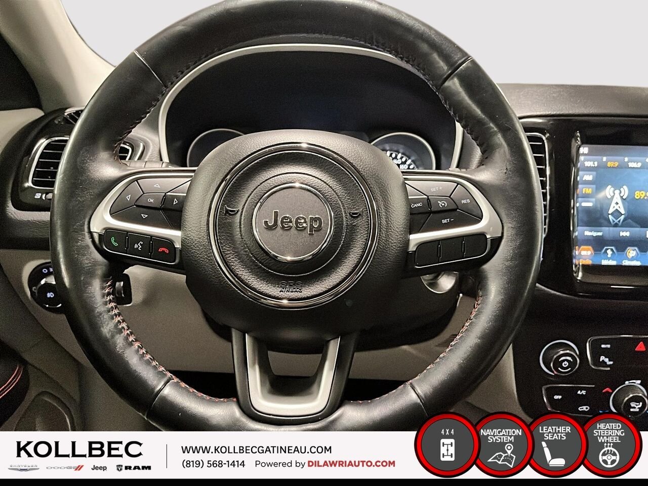 2018 JEEP COMPASS Limited 4x4 White Ottawa & Gatineau - photo #7