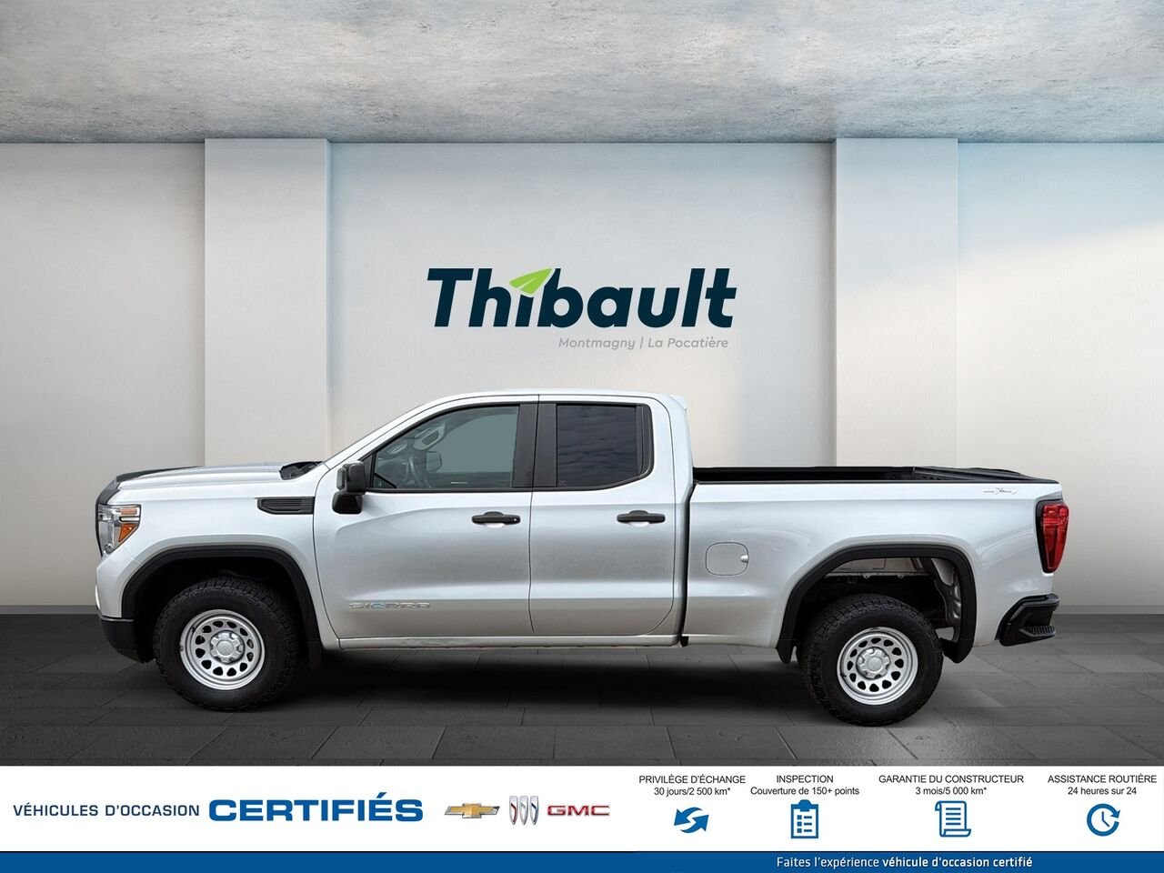 GMC SIERRA 1500 cabine double 4RM 147 po 2019 Argent Montmagny - photo #4