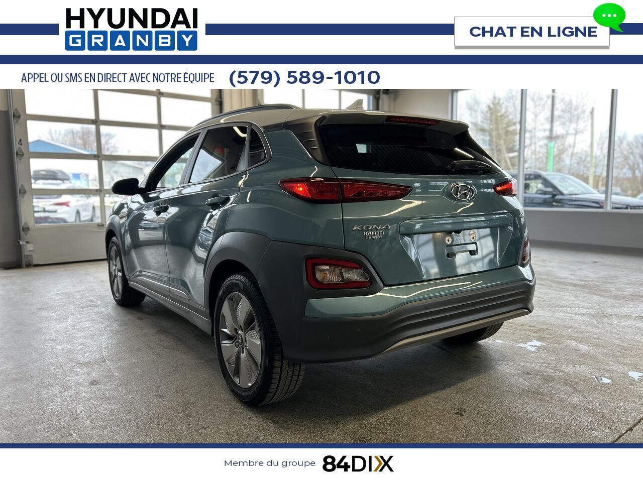 Hyundai Kona électrique 2021 Bleu Granby - photo #4