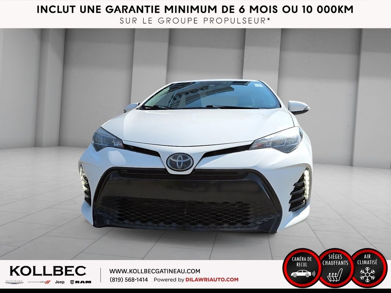 TOYOTA COROLLA SE 2018 Blanc Ottawa & Gatineau - photo #12